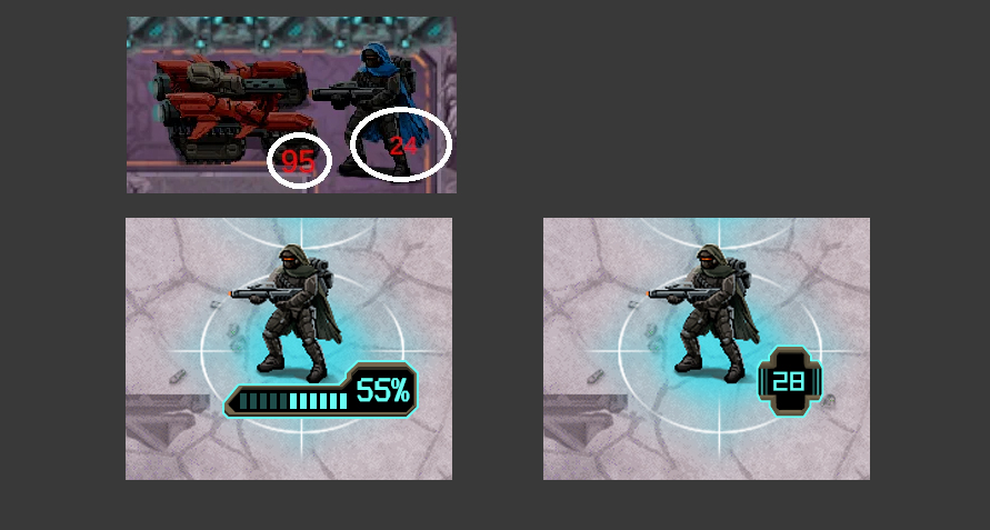 In-engine explorations of unit health readout framing