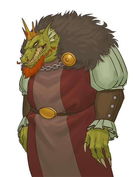The King, happy expression, on a transparent background